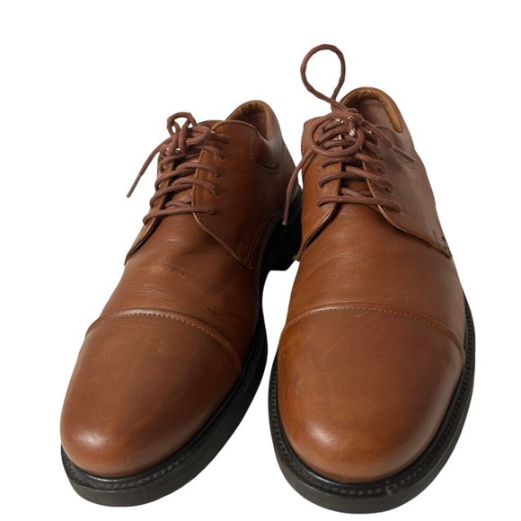 JOHNSTON & MURPHY EXPRESS ITALY Mens Tan Casual Cap Toe Oxford Derby Size 11.5 M main image 9